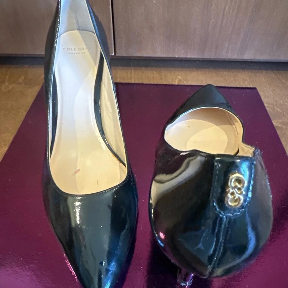 Cole Haan Prieta Black Patent Leather Pointed Toe  9B